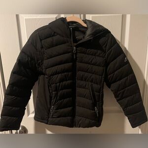 Boulder Gear large coat black hooded lightweight puffer
